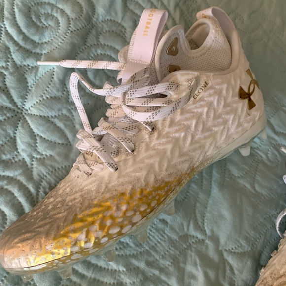 Under Armour White and Gold Women's Shoes - Picture 5 of 5